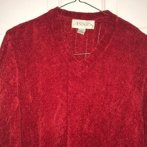 Casual Corner Tops - Women’s Red Sweater Size M Casual Corner Tops - Women’s Red Sweater Size M